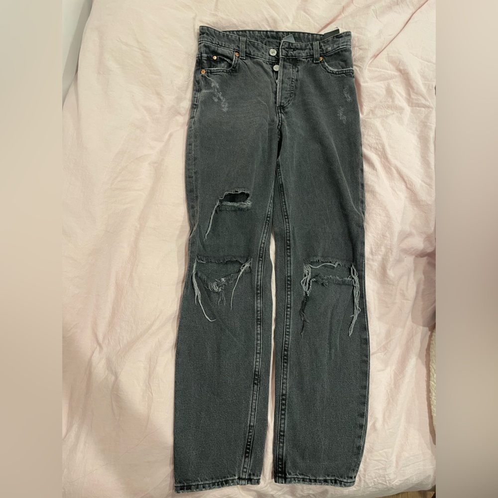 Distressed Black Jeans